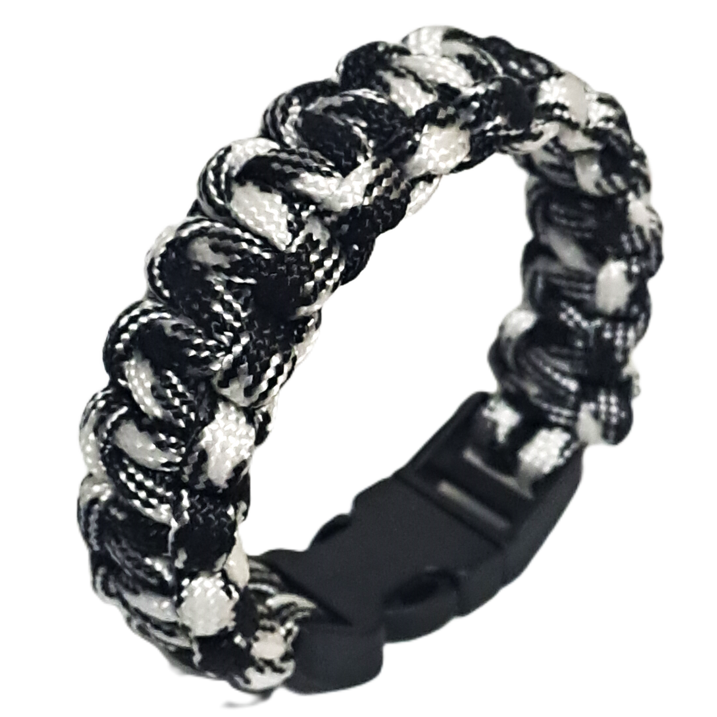 Paracord Cobra Bracelet - Black & White
