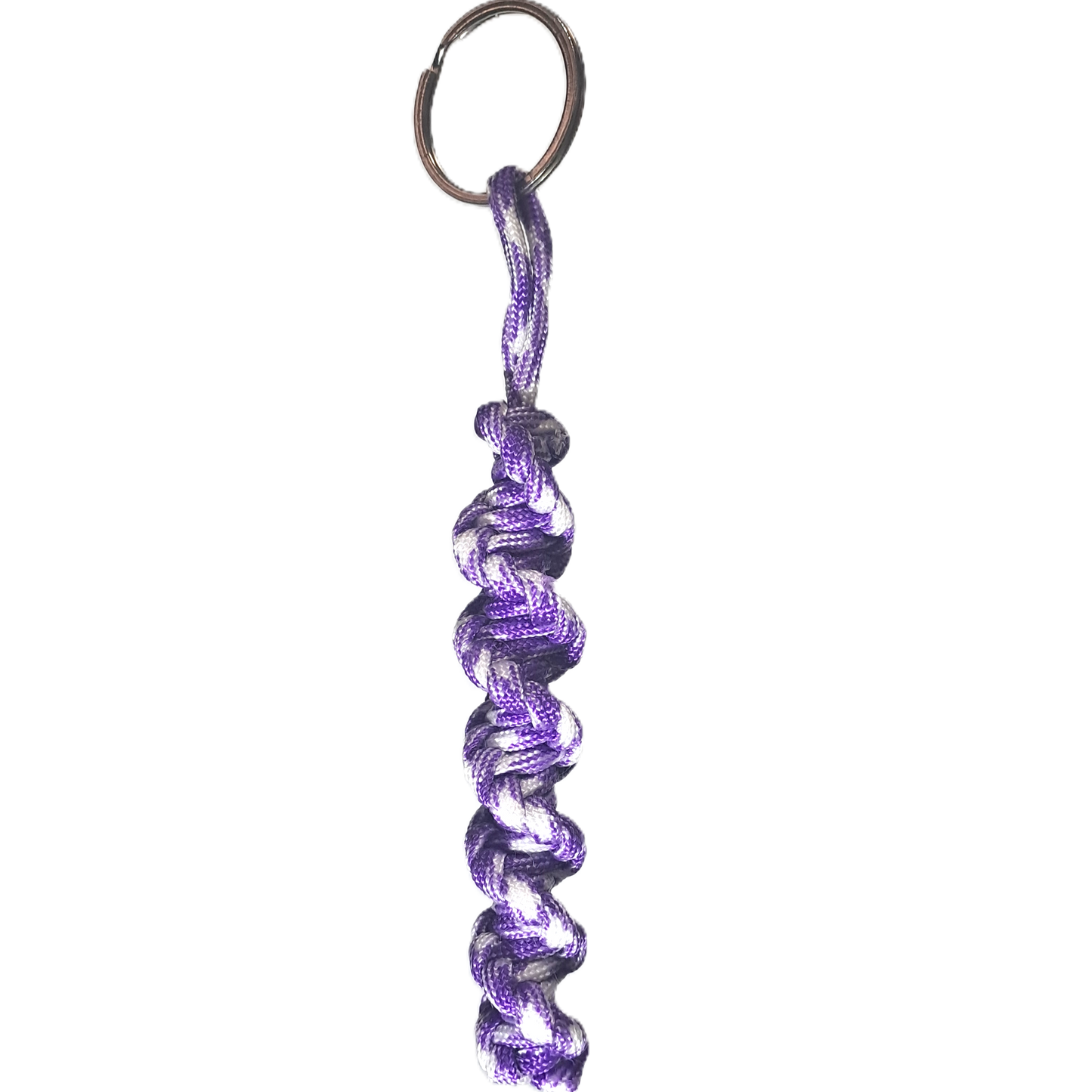 Paracord DNA KeyRing - Purple & White