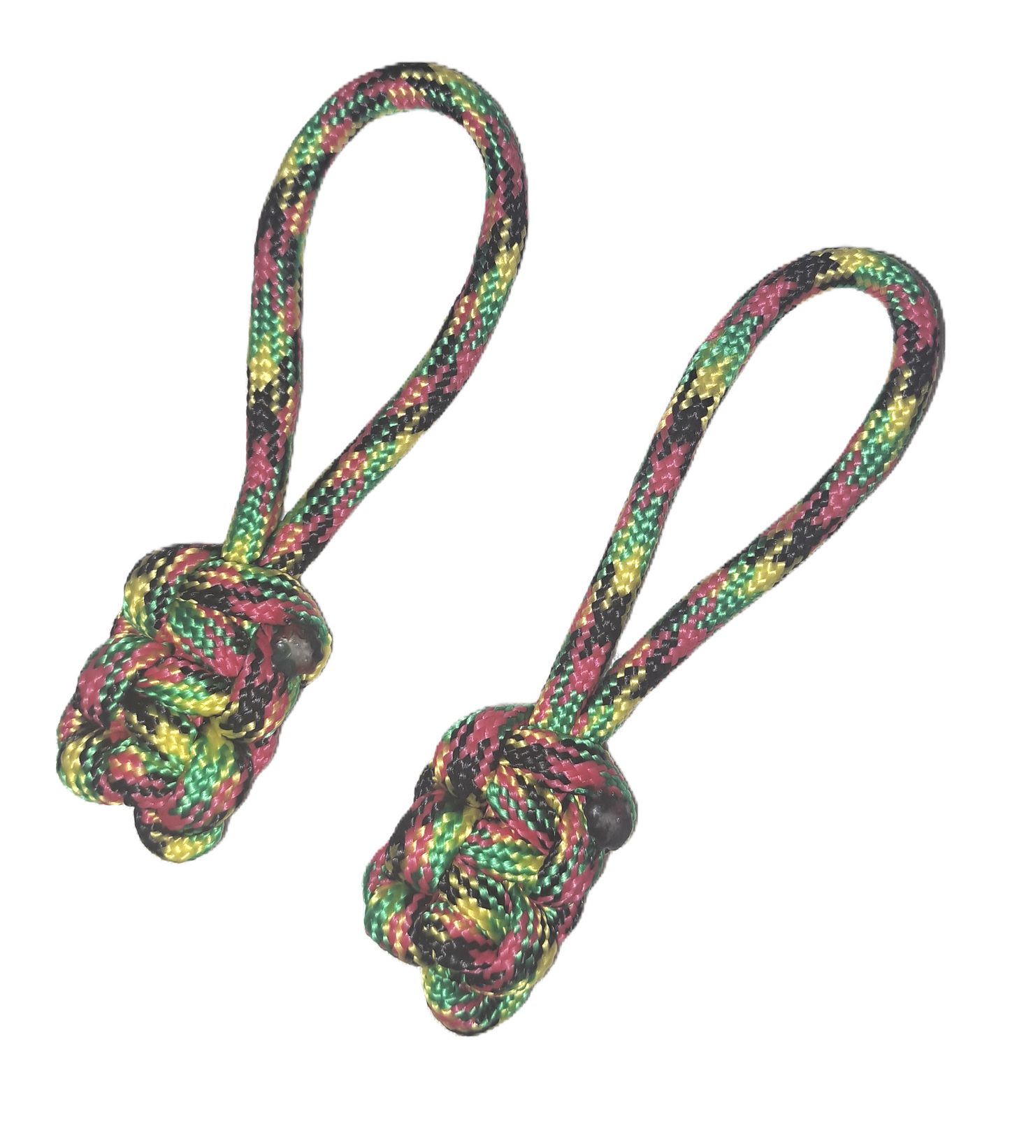 Paracord Cobra Zipper Puller - Jamaican ( 2 Pack )