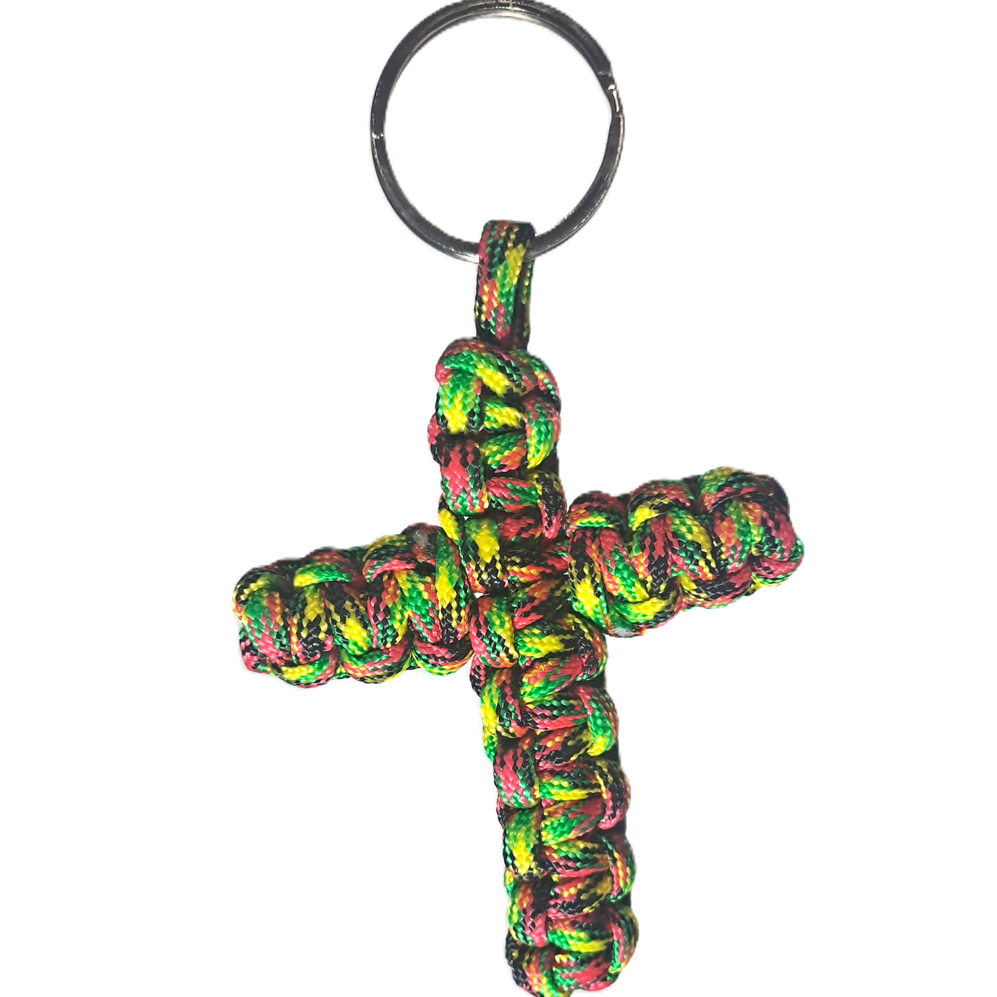 Paracord Cobra Cross KeyRing - Jamaican