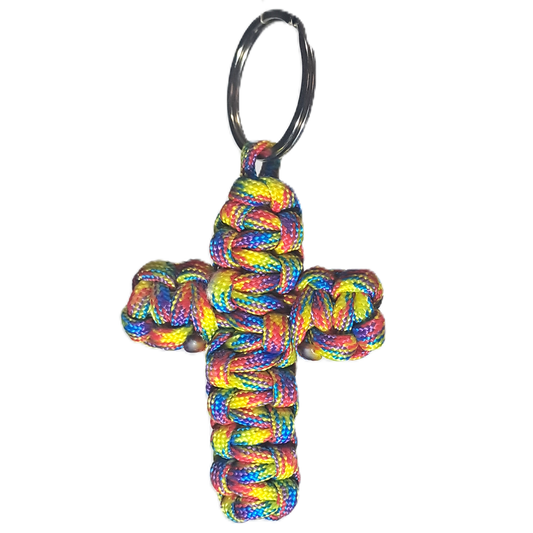 Paracord Cobra Cross KeyRing - Multi Color
