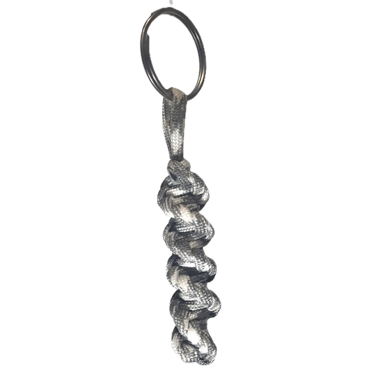 Paracord DNA KeyRing - Grey & White