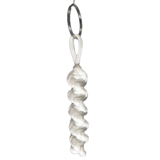 Paracord DNA KeyRing - White
