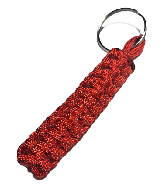 Paracord Cobra KeyRing - Deep Red