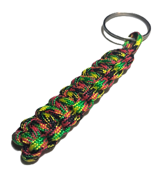 Paracord Cobra KeyRing - Jamaican