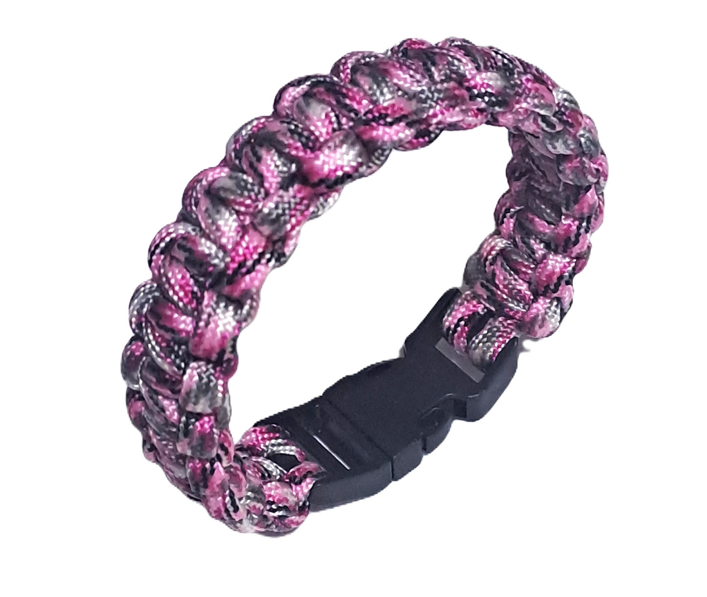 Paracord Cobra Bracelet - Pink Camo