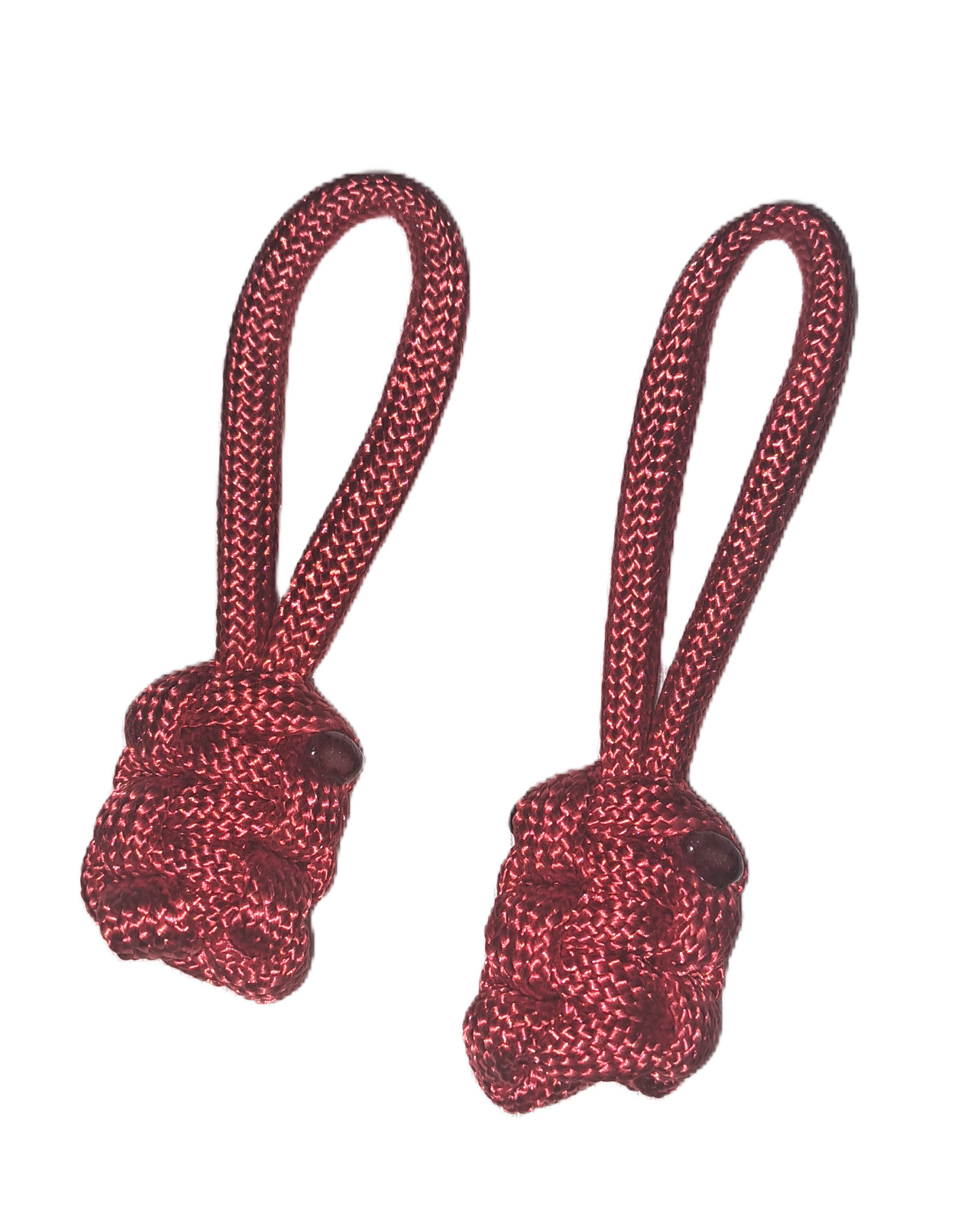 Paracord Cobra Zipper Puller - Deep Red ( 2 Pack )