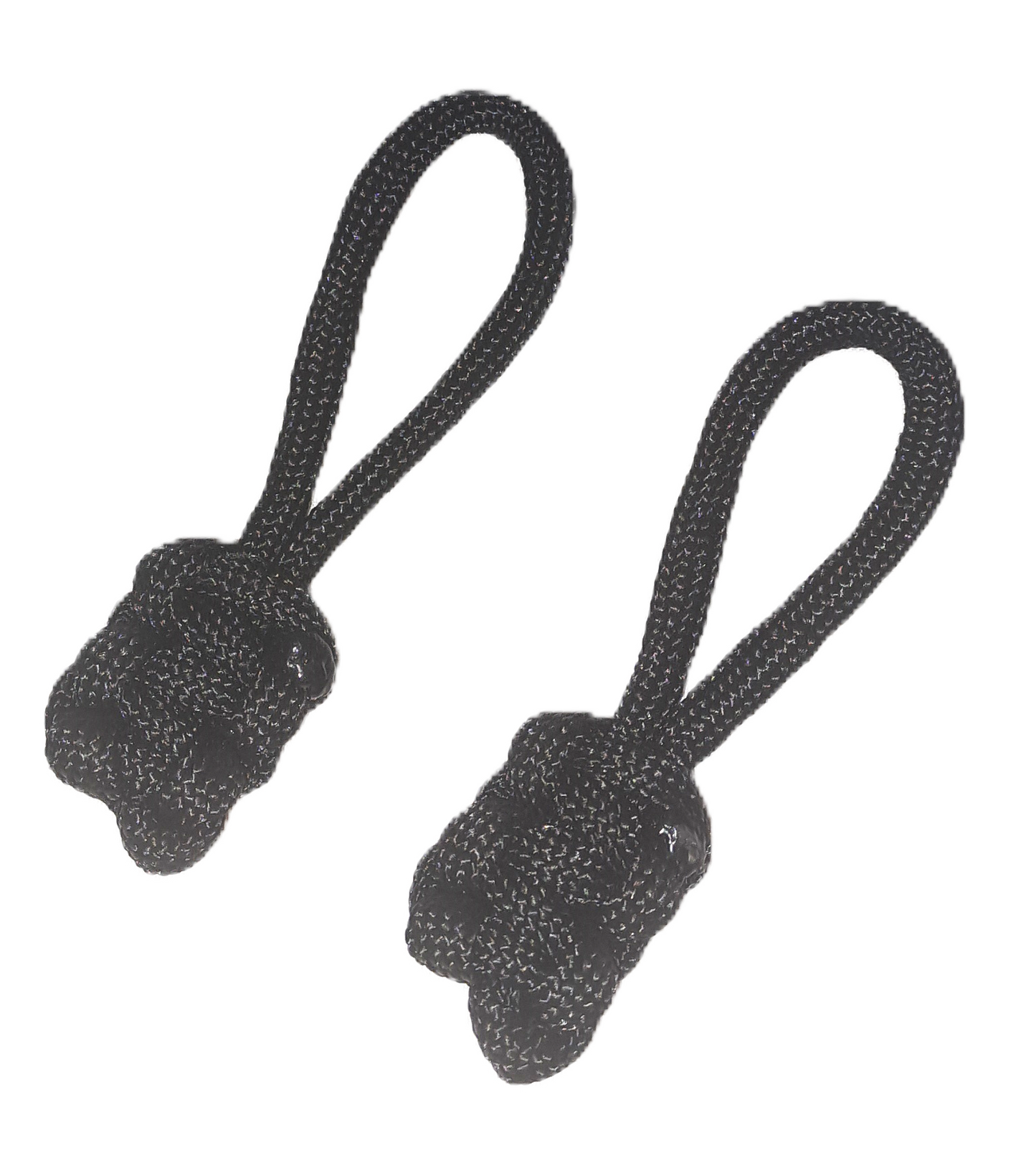 Paracord Cobra Zipper Puller - Black ( 2 Pack )