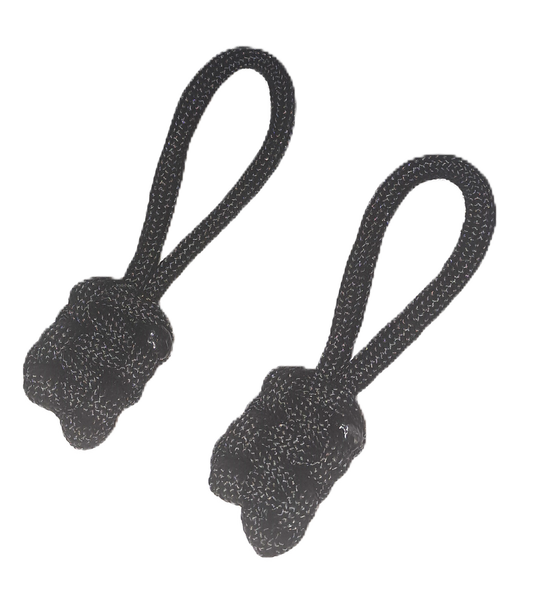 Paracord Cobra Zipper Puller - Black ( 2 Pack )